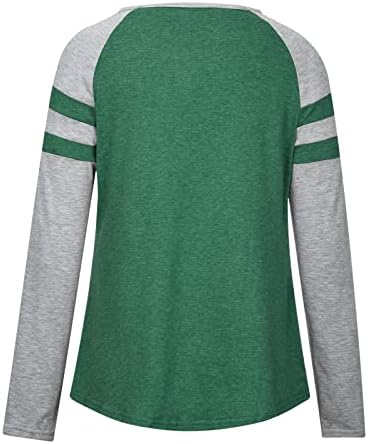 Tops de mangas de reglan feminino colorblock v pesco