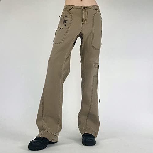 Calças Keusn Trendy for Women Plus Size Bagggy Parachute Pants for Women Loose Jogger Troushers Com Pocket Streetwear