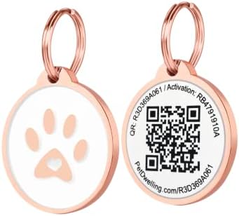 PET PET Premium QR Code Code Id Tags - Tags de cães e tags de gato, conecte -se ao perfil on -line do animal de estimação, receba alerta de e -mail digitalizado de tags instantâneos