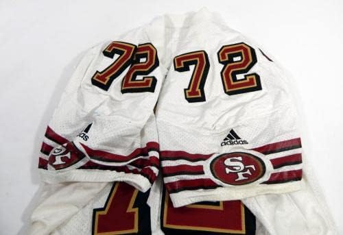 2000 San Francisco 49ers Goodspeed #72 Game usado White Jersey 52 DP34415 - Jerseys de jogo NFL não assinado não assinado