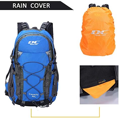 Diamond Candy Backpack de caminhada à prova d'água para homens e mulheres, pacote de dia leves de 40l para camping