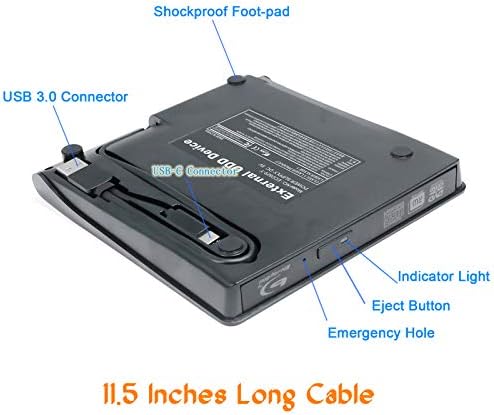 2-em 1 USB-C externo 6x 3d Blu-ray Burner Player, para HP Pavilion x 360 ProBook 450 440 455 G6 G7 Omen 14 15 T 17 Elitebook