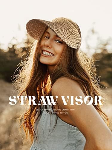 Visores para mulheres, Sun Visors for Women Straw Hats for Women Women Sun Hat Hat Womens Packable Beach Hats for Women