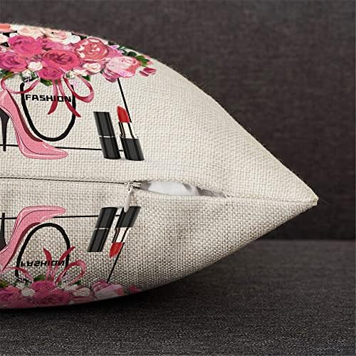 Capas de travesseiros da moda CHIC Luxo Modern Art Throw Prophase for Women, Fashionista, Designer