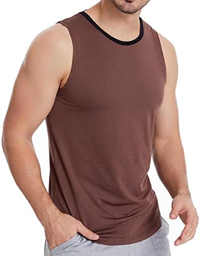 Camisetas masculinas de Narhbrg Tampas de esportes rápidos de esportes de natação Swim Beach Sleesess Gym Gym Treino Athletic Muscle Tank Top