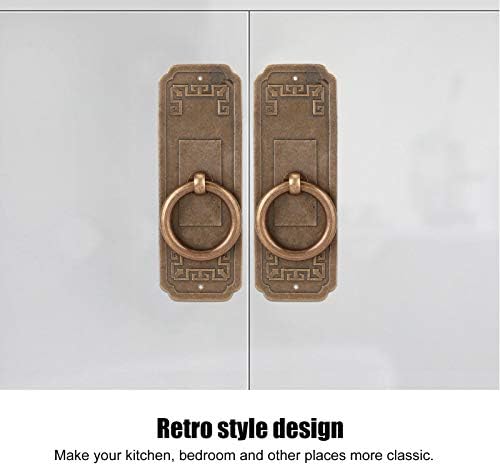 2 conjuntos de moda de estilo chinês, maçaneta de gaveta botões de tração de orifício único para o hardware de móveis para armários
