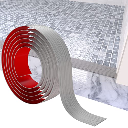 Pluden Flexible PVC Floor Transition Strip, 2 polegadas x 6,6 pés de casca e tampa do piso da vara, piso transições de transições laminadas tira de piso, tira de transição de carpete para ladrilho, tira de divisor plana de piso de vinil