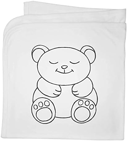 Azeeda 'urso gelado' cobertor de bebê de algodão/xale