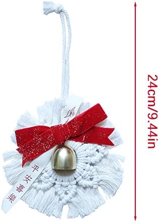 Christmas Snowflake Pinging Pinging Ano Novo Tassel Tito Parede pendurada Bow Bell Decoration Ball Ornament Set