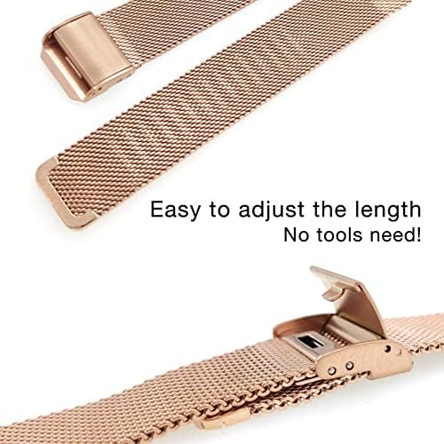 Bandas de substituição de malha de metal de abanen para relógio do Google Pixel, pulseira de pulseira de aço inoxidável com não precisa de fecho ajustável da ferramenta