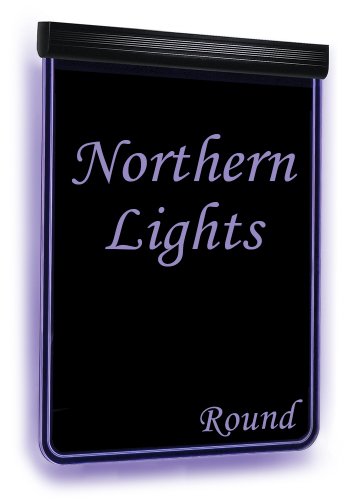 Comealong Industries Northern Lights Message Board com cantos inferiores arredondados, 19 x 25