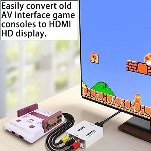 Conversor RCA para HDMI RCA para adaptador HDMI Converte dispositivos antiquados em HDMI （Opcional: AV para HDMI, HDMI para