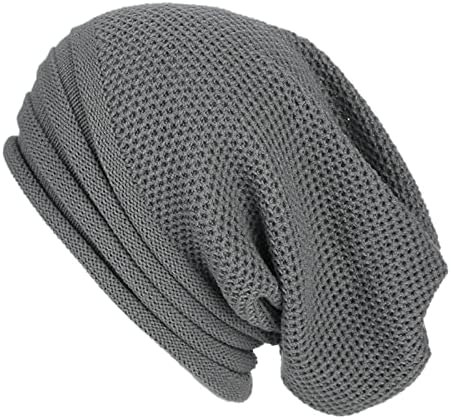 Slouchy Bagggy Wool Men de crochê de esqui quente Caps de inverno Knit Women Hat Baseball Caps de tamanho grande tampas de