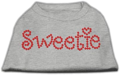 Sweetie Rhinestone Dog Shirt cinza xxxl