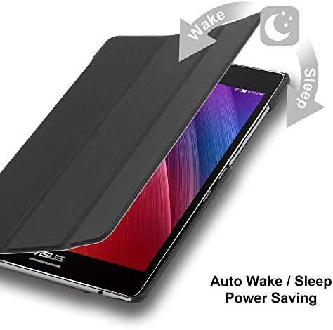 Caixa de comprimido Cadorabo Compatível com ASUS Zenpad 8.0 em Black Satin - Ultra Fin Book Style Protect