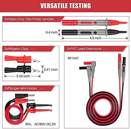 Astroai Digital Clamp Meter+Astroai Multímetro Teste Líder