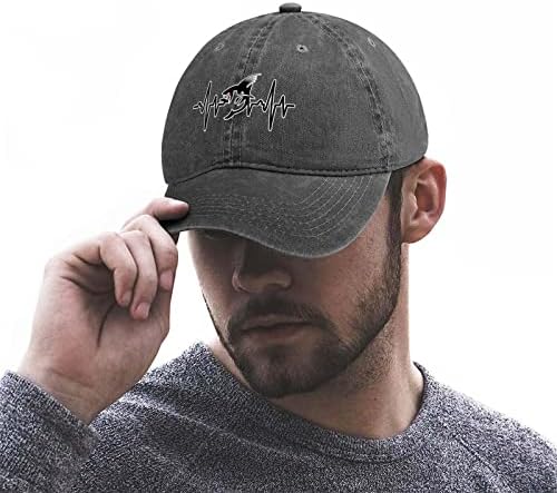 Vida de pesca Capato de beisebol de batimentos cardíacos para homens Mulheres Classic Dad Hat Cap