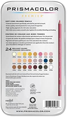 PRISMACOLOR Premier colorido lápis, conjunto de retratos, núcleo macio, 24 pacote