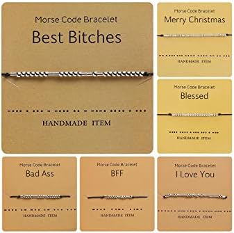 Larse Bracelet Inspirational Card Presente para Mulheres Homens de Jóias de Presente de Ano Novo de Natal