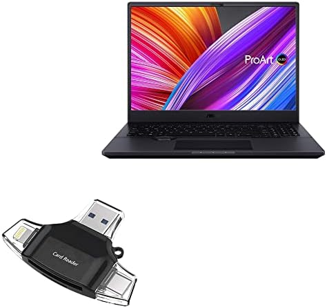 BOXWAVE SMART GADGET COMPATÍVEL COM ASUS PROART STUDIOBOOK PRO 16 - AllReader SD Card Reader, MicroSD Card Reader SD Compact USB para ASUS ProArt Studiobook Pro 16 - Jet Black