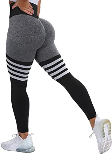 Murandick Women Feminless Scrunch Butt Leggings Leggings Workout Yoga Gym calça de barriga de barriga Leggings de booty