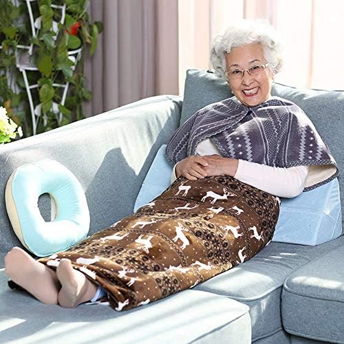 Cobertor de cadeira de rodas Riyifer com bolsos Universal + lã Shawl para a capa idosa da capa de rodas de rodas Coberta mantém as pernas quentes para os pacientes idosos