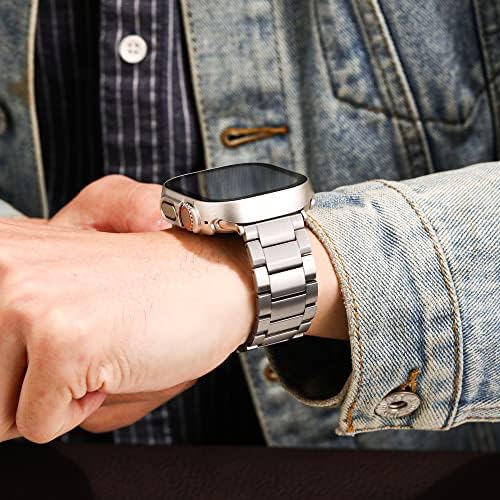 Niauge Titanium Solid Watch Band for Mens Women, nenhuma ferramenta necessária para atualizar as tiras de relógio de titânio