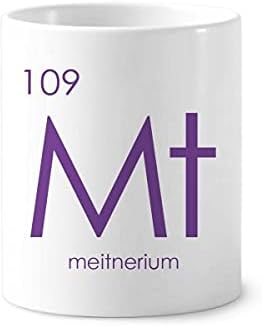 Elementos de peito período de transição de tabela metais meitnerium mt escova de dentes caneta caneca cerac stand stand copo