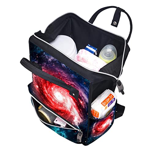 Galaxy Nebulose Space Falper Tote Bags Modas Mummy Backpack de grande capacidade Bolsa de enfermagem Bolsa de viagem para cuidados com o bebê