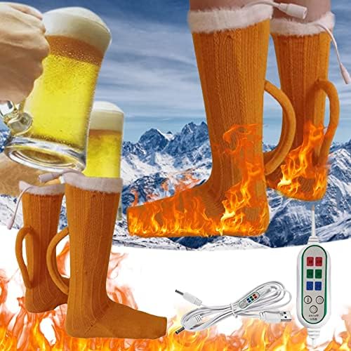 Meias de caneca de cerveja criativo de malha de inverno