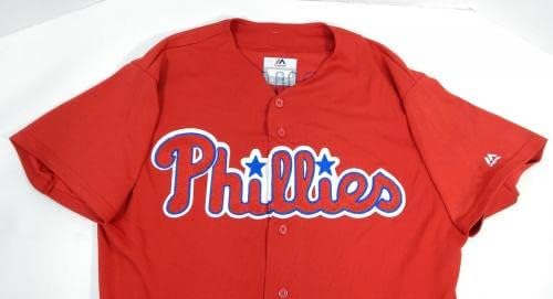 Philadelphia Phillies Rodolfo Duran #10 Game usou Red Jersey Ext St L 994 - Jogo usado MLB Jerseys