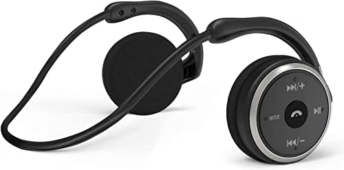 Atrás dos fones de ouvido na cabeça, Itayak Bluetooth 5.0 Band de pescoço em torno dos fones de ouvido leves e sem fio dobrável fone de ouvido à prova de suor com microfone, slot para cartão TF e estojo de transporte