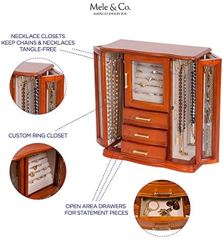 Mele and Co. Richmond Wooden Jewelry Box, Medium