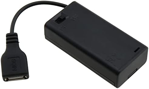 E-Outstanding 2 AA Battery Striter Socket fêmea 2 caixas de bateria AA com interruptor on-off e tampa