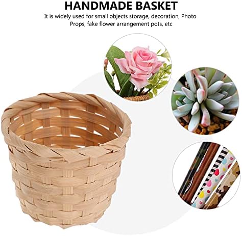 Depila 10pcs Crafts de ervas marinhas cestas de resíduos ao ar livre Herb cestas de escritório cáqui, estilo frutas de frutas