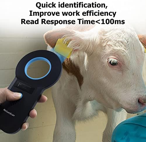 Netumscan Pet Microchip Reader Scanner RFID EMID, Scanner de dados recarregável portátil Pet Chip Scanner Scanner de etiquetas de