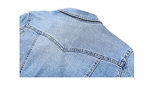 Jaquetas de jeans curtos de manga 3/4 femininos