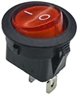Interruptor do balancim 20pcs/lote kcd1-102 redondo 23mm Button spst 2pin snap-in/desligar o interruptor do balancim