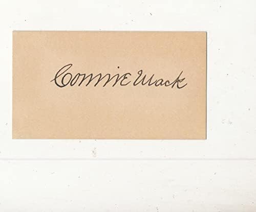 Connie Mack assinou 4x2 Cartão de visita em branco JSA Letter Solid! BxSafe - assinaturas de corte da MLB