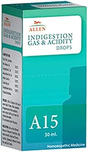 NWIL ALLEN A15 Indigestion Gas & Acity Drop Garraf de 30 ml de queda