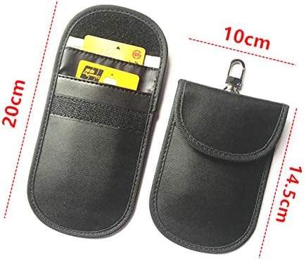 Faraday Bag para Key FOB, Faraday Cage Protector-Bloqueio de sinal RFID de carro, bolsa anti-roubo, bloqueador de casos anti-hacking, privacidade executiva, segurança de viagens, 2 pacote