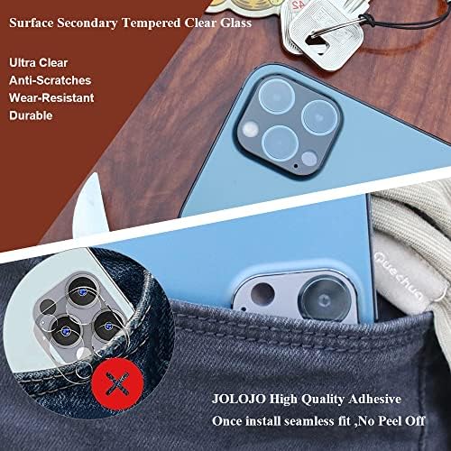 Jolojo 2 Pacote Lente de câmera Protetor Compatível para iPhone 13 Pro/13Pro MAX ACESSORES MEDERES DE VIDRO VIDO