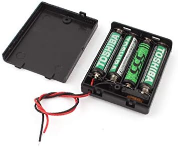 X-Dree 3pcs On/Off Battery Case Caixa Caixa de capa para 4 x 1,5V AAA Baterias 3A (3 pz On/Off Contenitore Porta Batterie