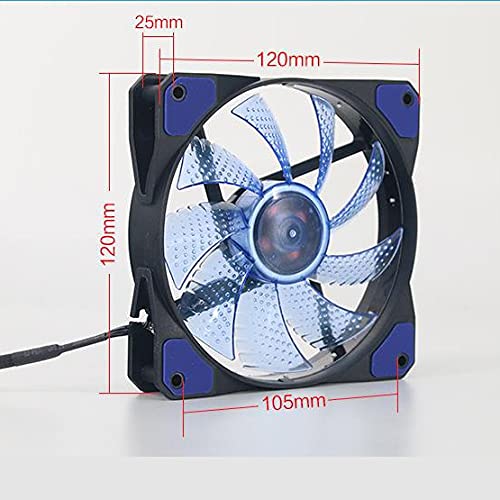 ZPPZJH 120mm PC Computador 16dB Silent 15 LED ou 33LED CASE FABO AMBRA ANÁRIO DE CONFRIDADE DE RECULHOR PC 12cm Fan 12V