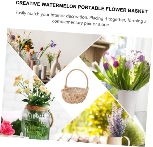 Cabilock portátil cesto de flores cestas de flor de menina entre cestas de tecido de tecido de tecido de alimento
