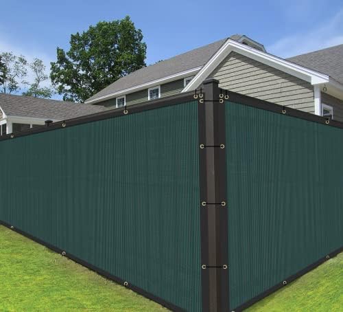 Coarbor 8 'x 50' Green Fence Privacy Screen Windscreen, com encadernações e ilhós, serviço pesado para comerciais e residenciais, 90% de bloqueio,