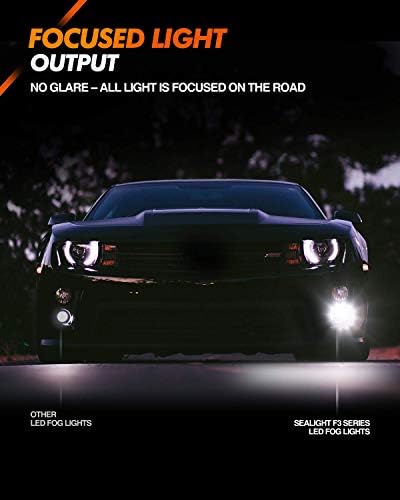 Sealight 5202 5201 PS19W Bulbos de nevoeiro LED ou DRL, 400% super mais brilhante, 6000k Xenon White, 16 chips CSP FOG PS24W