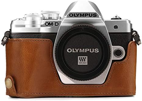Megagear Câmera de couro sempre pronta compatível com o Olympus OM-D E-M10 Mark II, E-M10
