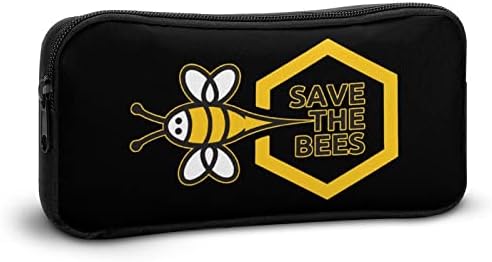 Salvar as abelhas impressas lápis capa de caneta saco de bolsas Bolsa de papelaria Bolsa de armazenamento organizador