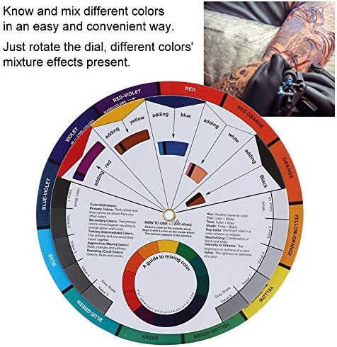 Roda de cores de pigmento de papel durável conveniente, roda de cores, fácil para sala de aula de arte